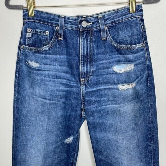 Adriano Goldschmeid 26 Phoebe Vintage High Waisted Tapered Leg Crop Jeans $255 - Picture 5 of 16